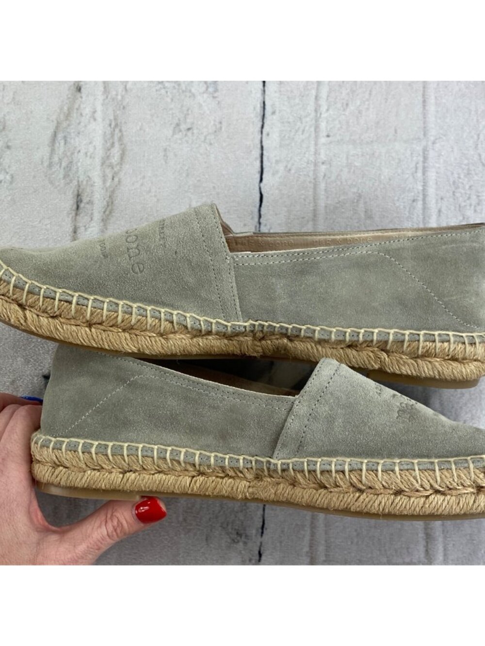 Rag & Bone Suede VGUC Espadrilles Beige Size 37 Womens Casual Slip-On Shoes - Picture 11 of 16